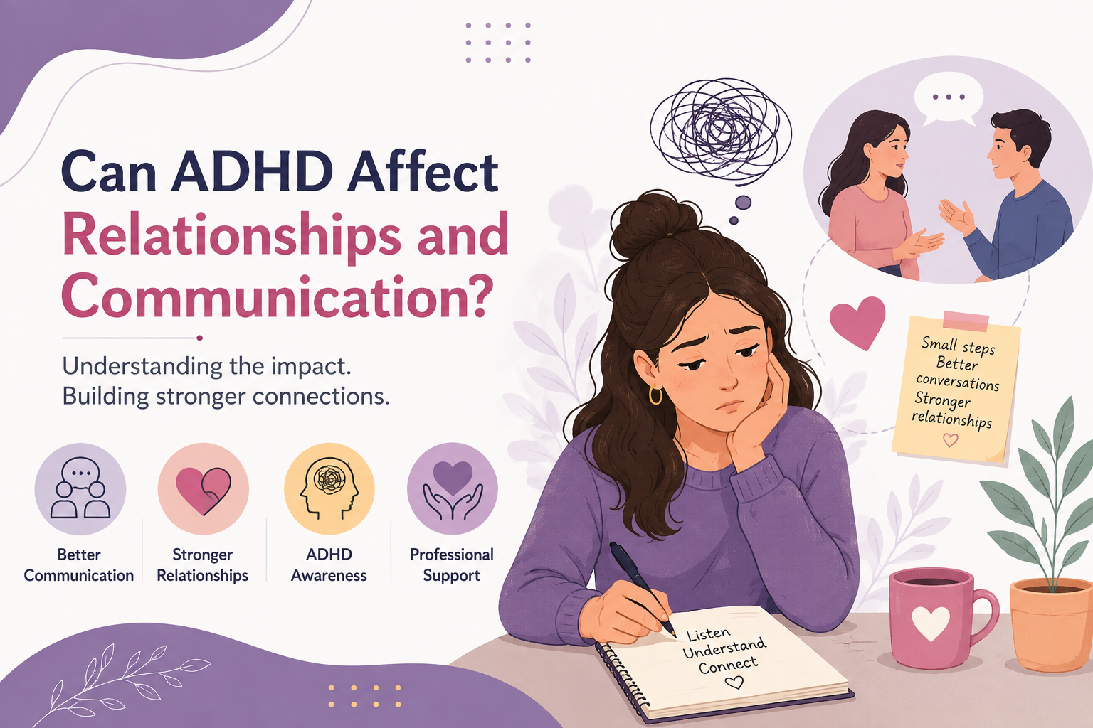 Counseling services for women addressing ADHD relationships and communication